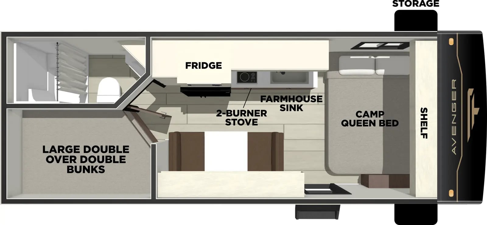 Prime Time Avenger LT 17DBX floorplan