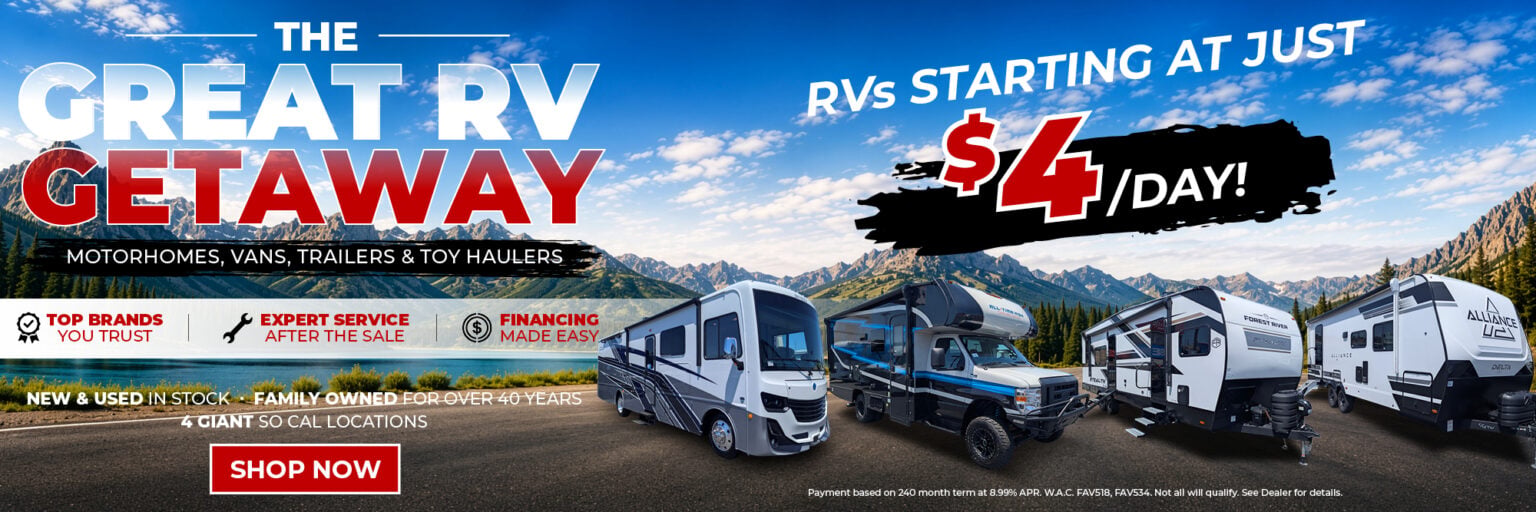 Great RV Getaway Sales Event
