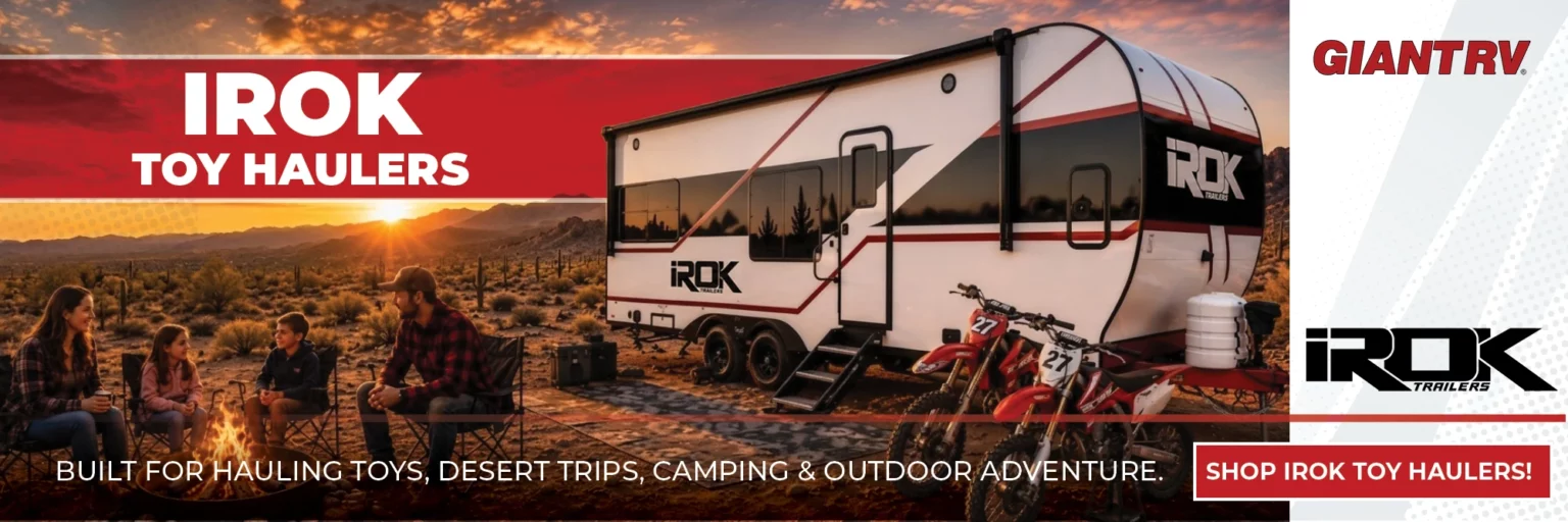 iROK Toy Haulers — built for hauling toys, desert trips, camping & outdoor adventure