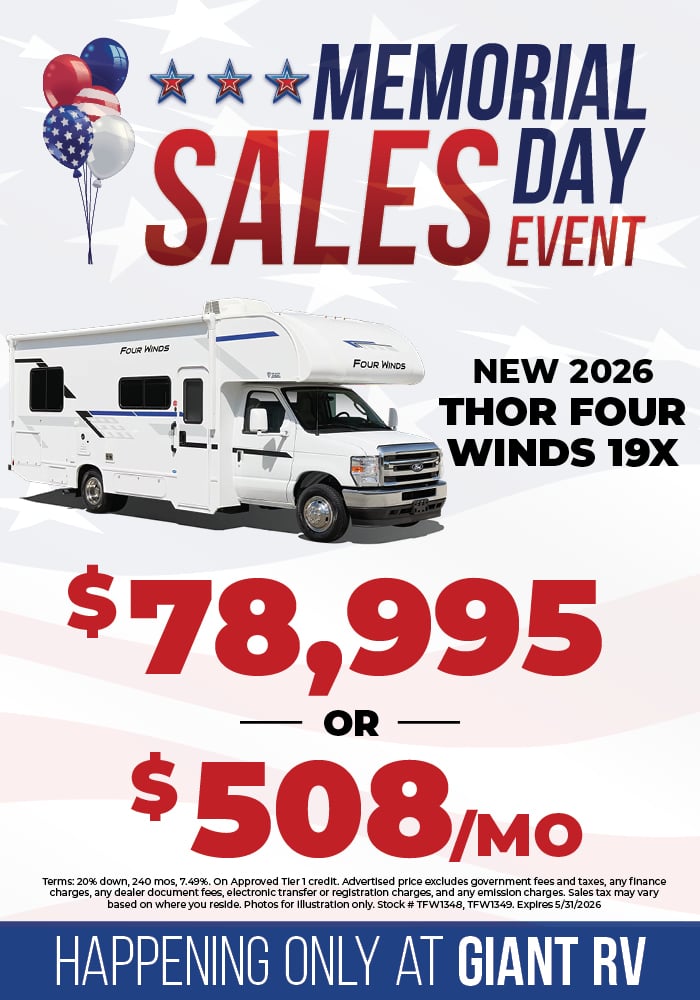 Motorhome (2026 Thor Four Winds 19X) - Web Banner3